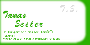 tamas seiler business card